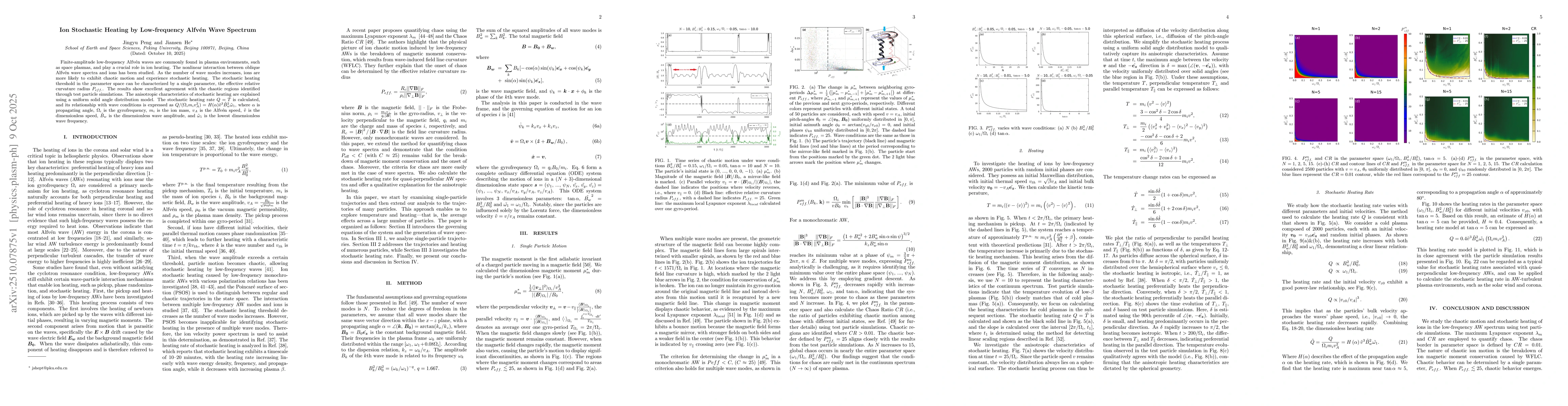 Thumbnail for Ion Stochastic Heating by Low-frequency Alfvén Wave Spectrum