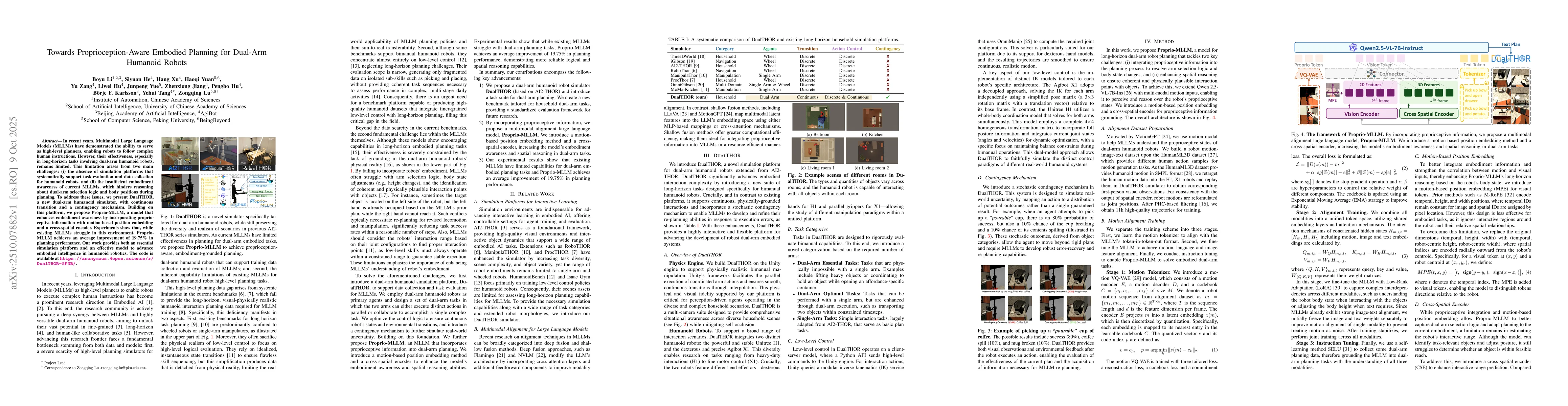 Thumbnail for Towards Proprioception-Aware Embodied Planning for Dual-Arm Humanoid
  Robots