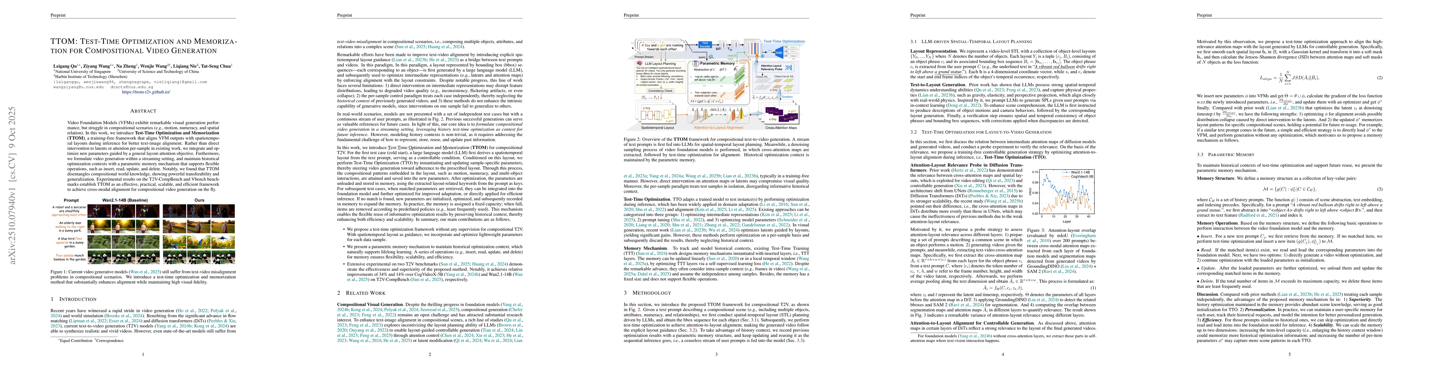 Thumbnail for TTOM: Test-Time Optimization and Memorization for Compositional Video
  Generation