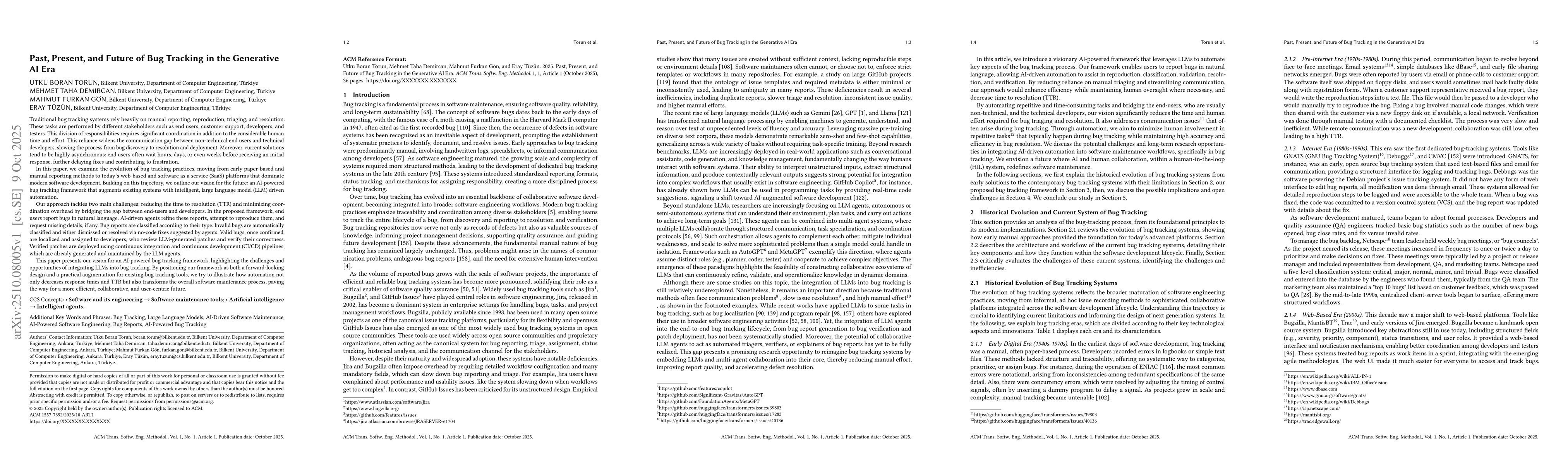 Thumbnail for Past, Present, and Future of Bug Tracking in the Generative AI Era