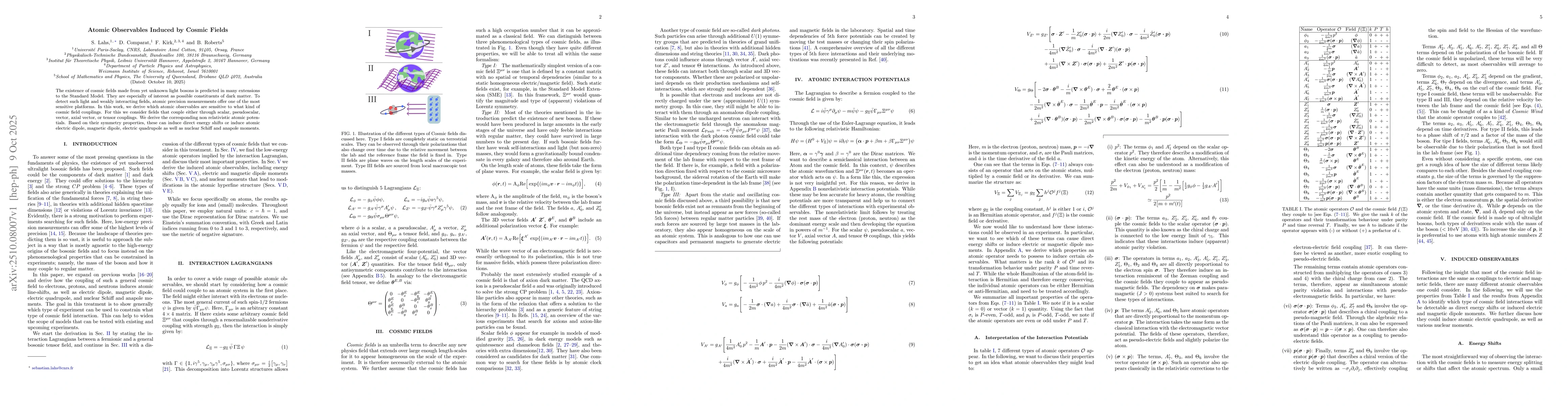 Thumbnail for Atomic Observables Induced by Cosmic Fields