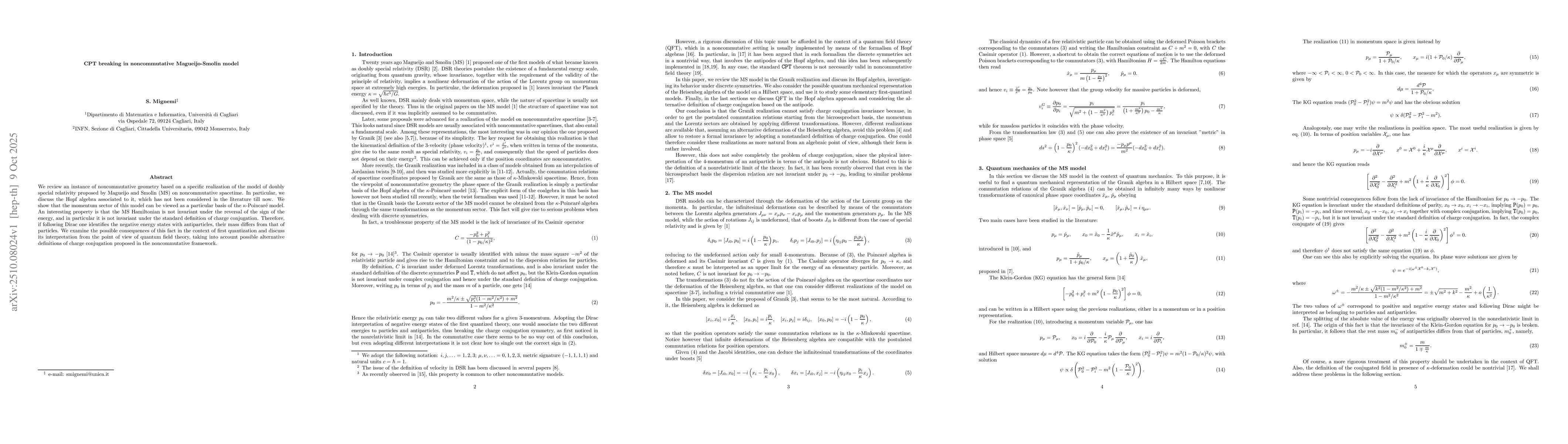 Thumbnail for CPT breaking in noncommutative Magueijo-Smolin model