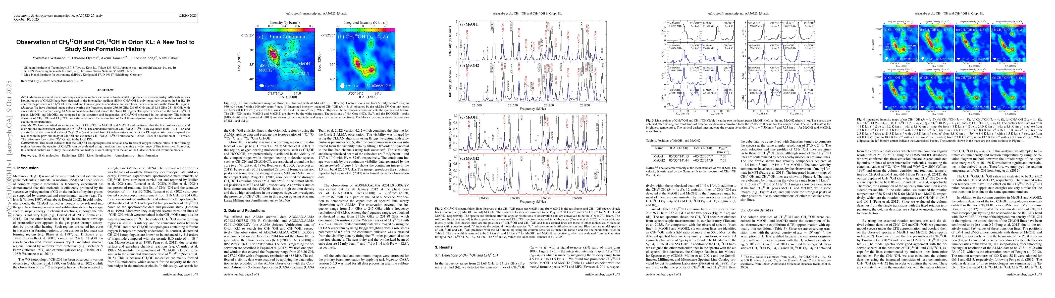 Thumbnail for Observation of CH$_{3}$$^{17}$OH and CH$_{3}$$^{18}$OH in Orion KL: A
  New Tool to Study Star-Formation History