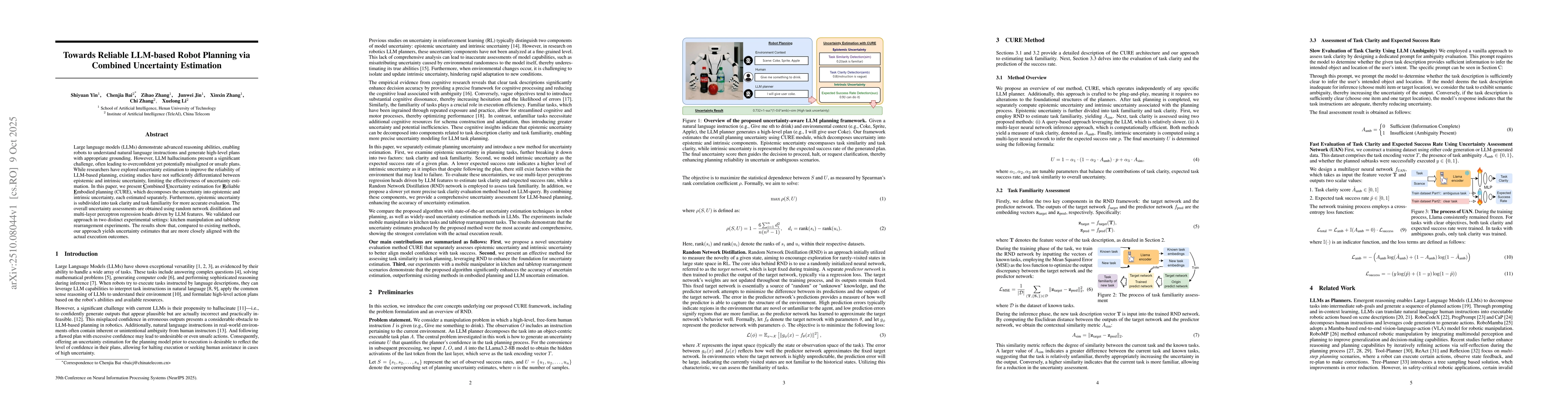 Thumbnail for Towards Reliable LLM-based Robot Planning via Combined Uncertainty
  Estimation