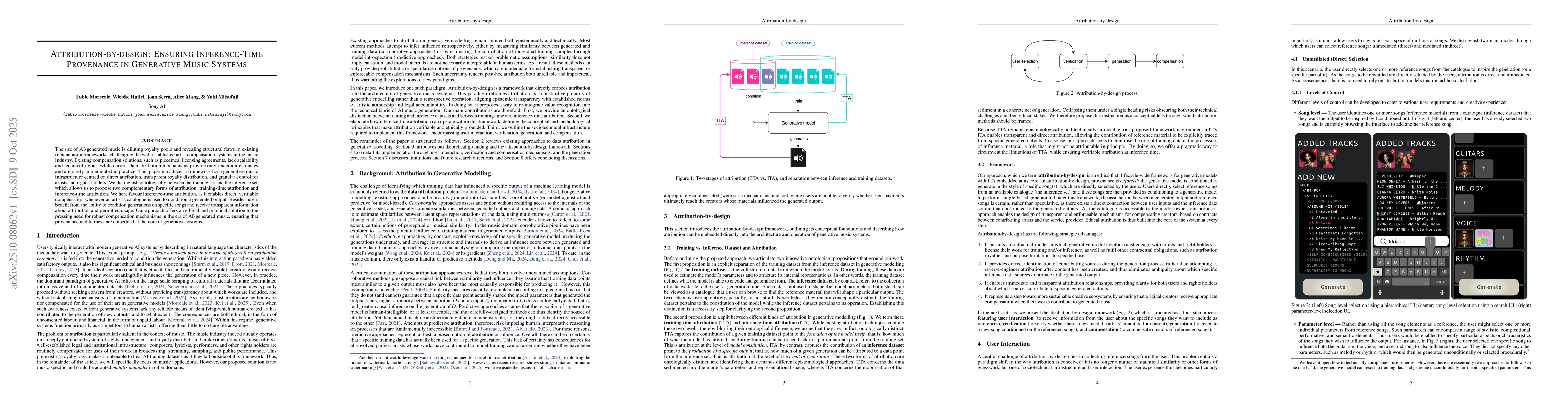 Thumbnail for Attribution-by-design: Ensuring Inference-Time Provenance in Generative
  Music Systems