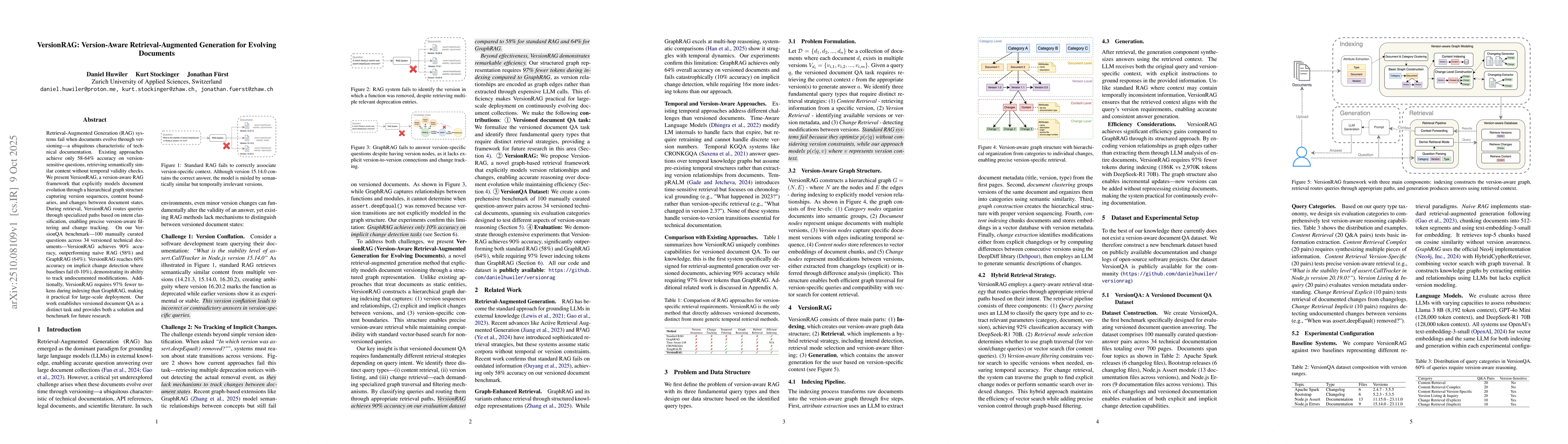 Thumbnail for VersionRAG: Version-Aware Retrieval-Augmented Generation for Evolving
  Documents