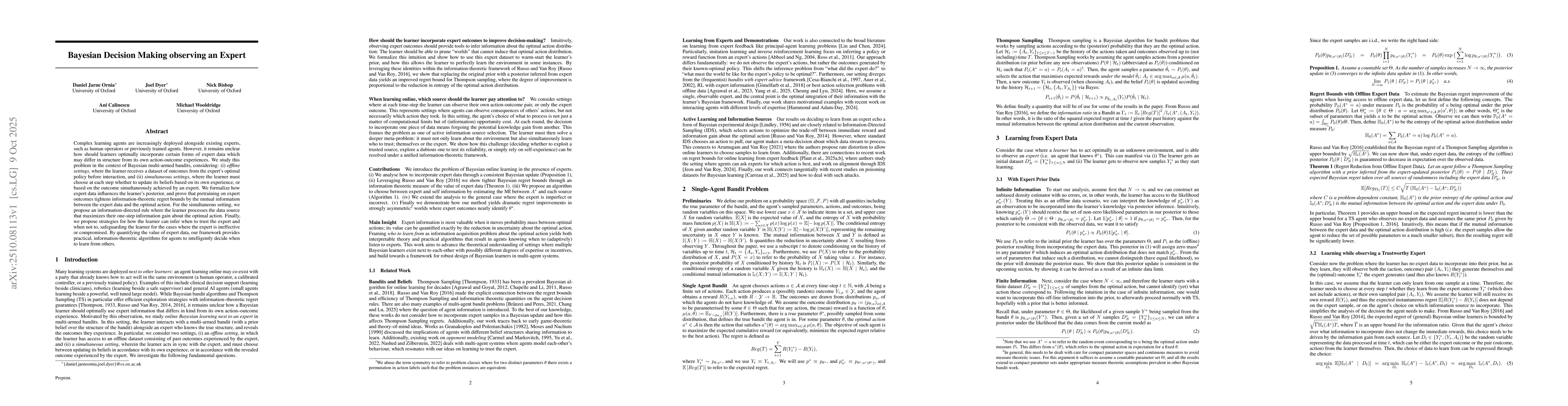 Thumbnail for Bayesian Decision Making around Experts