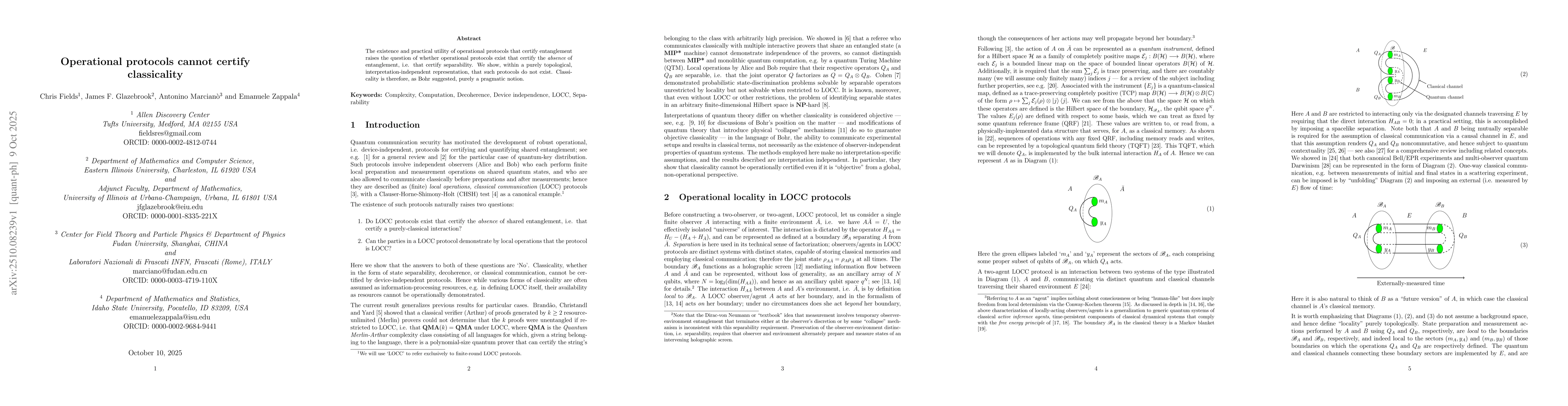 Thumbnail for Operational protocols cannot certify classicality