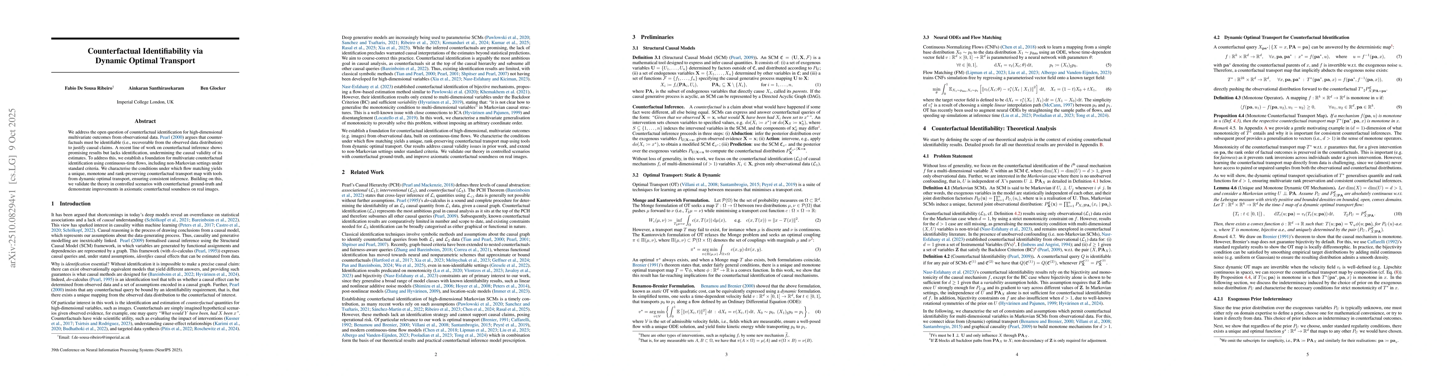 Thumbnail for Counterfactual Identifiability via Dynamic Optimal Transport