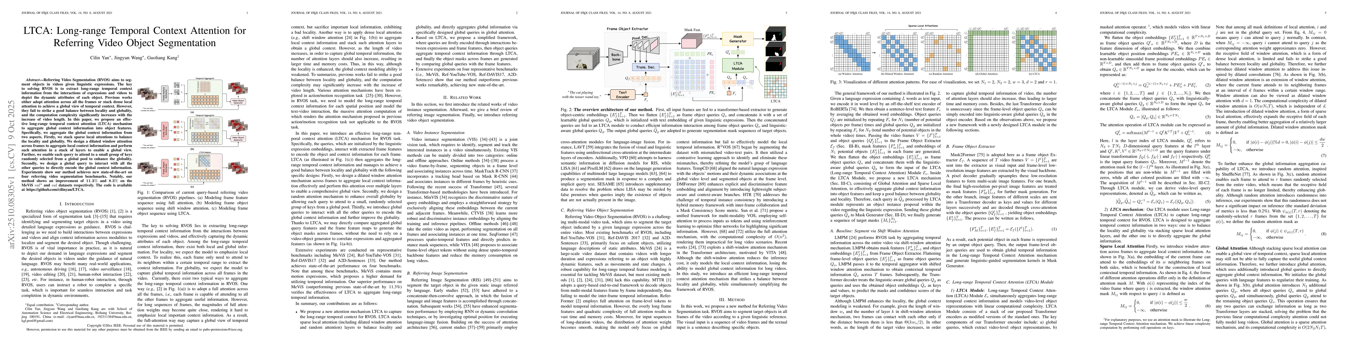 Thumbnail for LTCA: Long-range Temporal Context Attention for Referring Video Object
  Segmentation