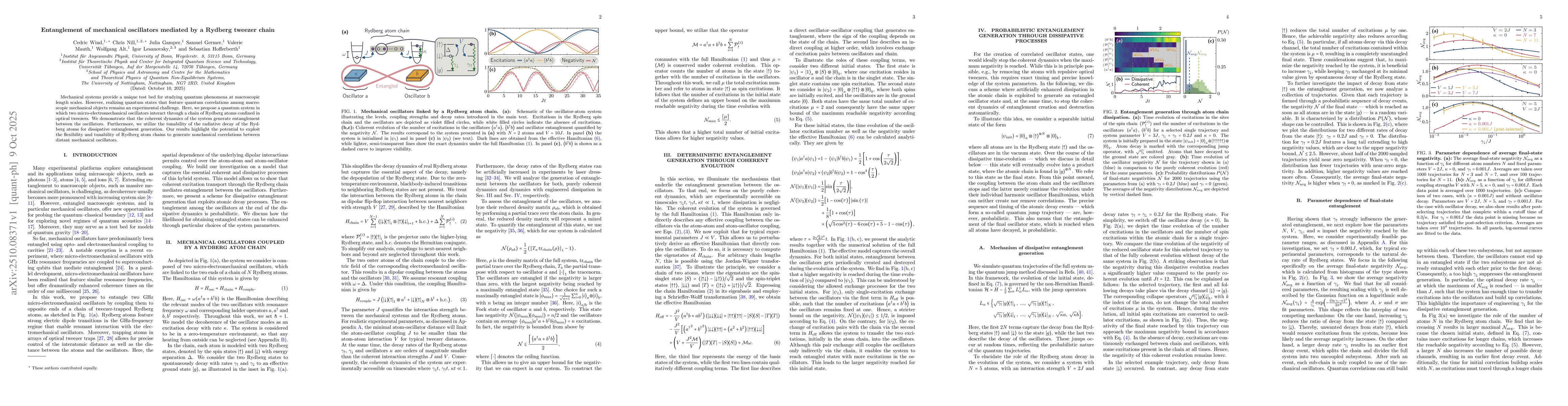 Thumbnail for Entanglement of mechanical oscillators mediated by a Rydberg tweezer
  chain