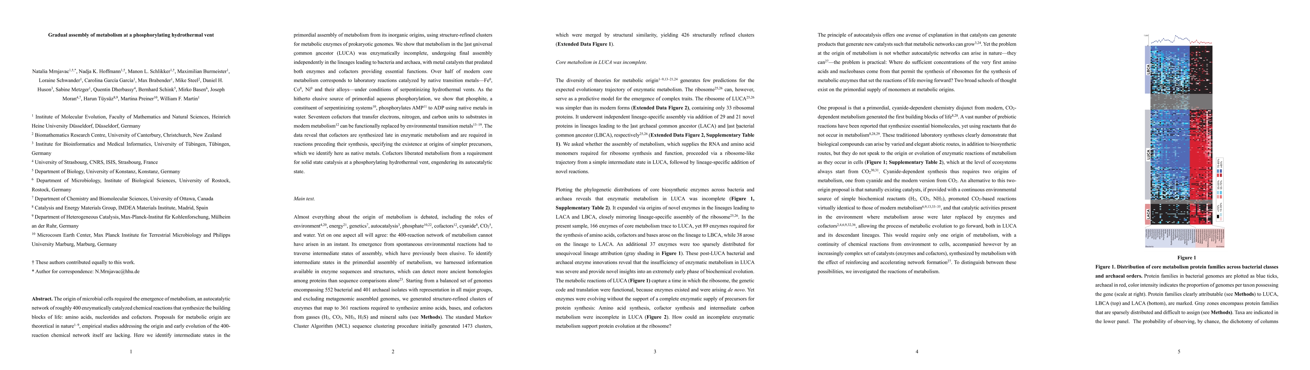 Thumbnail for Gradual assembly of metabolism at a phosphorylating hydrothermal vent