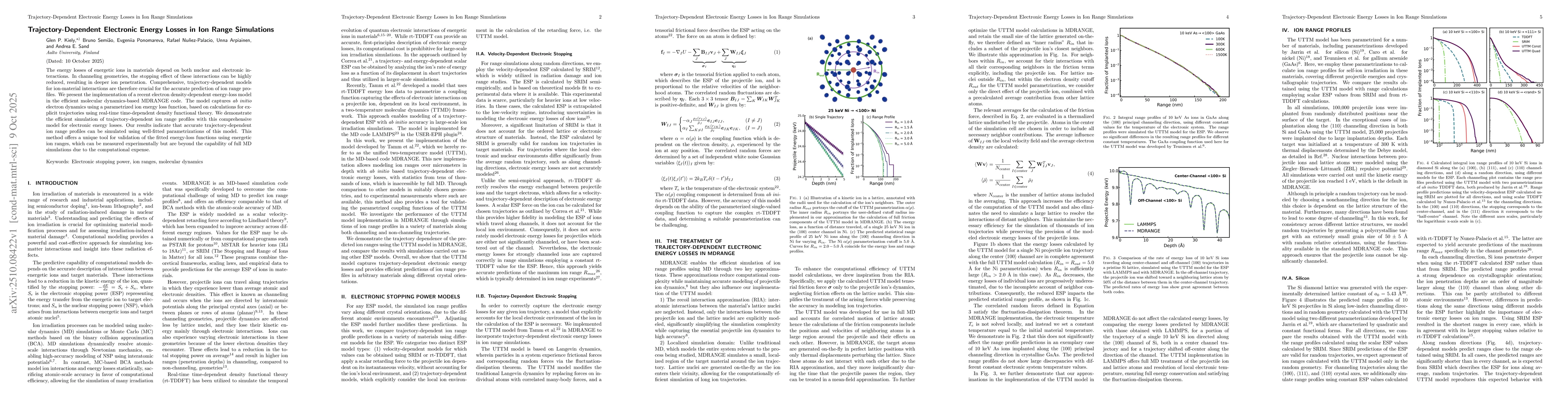 Thumbnail for Trajectory-Dependent Electronic Energy Losses in Ion Range Simulations