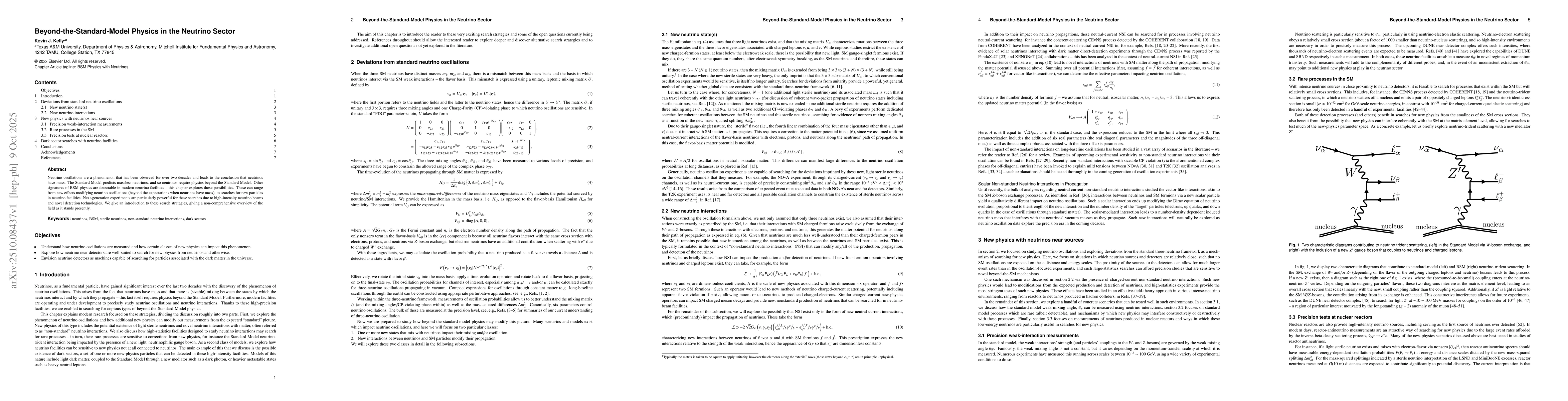 Thumbnail for Beyond-the-Standard-Model Physics in the Neutrino Sector