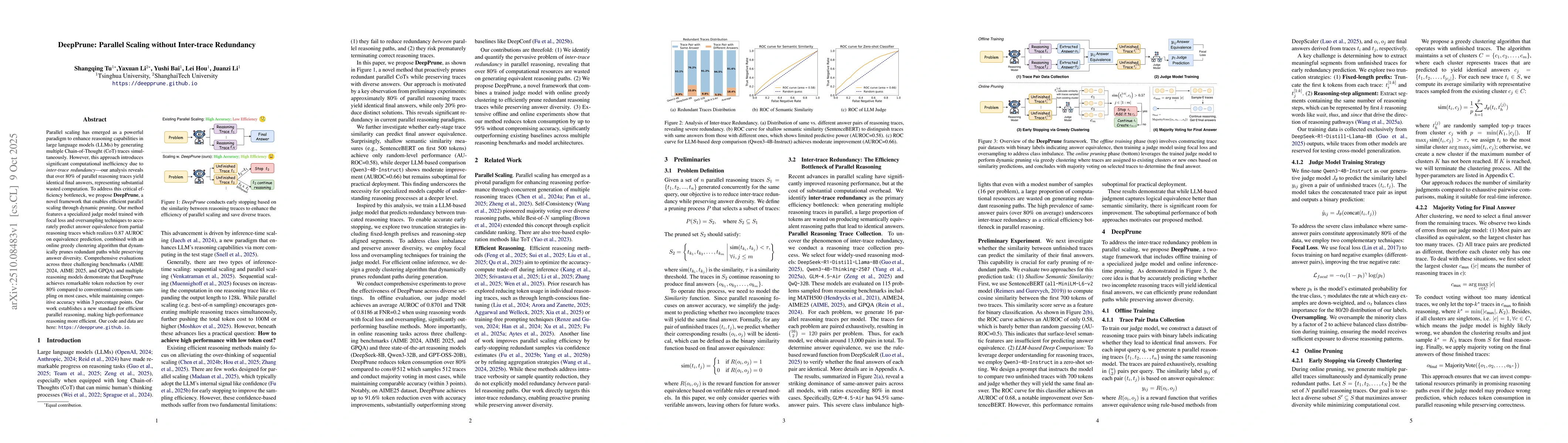 Thumbnail for DeepPrune: Parallel Scaling without Inter-trace Redundancy