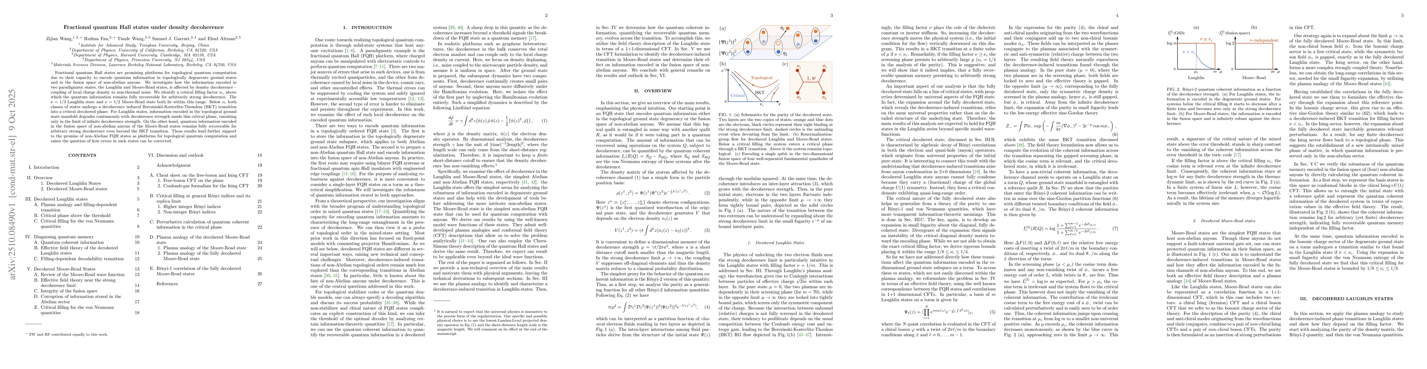 Thumbnail for Fractional quantum Hall states under density decoherence