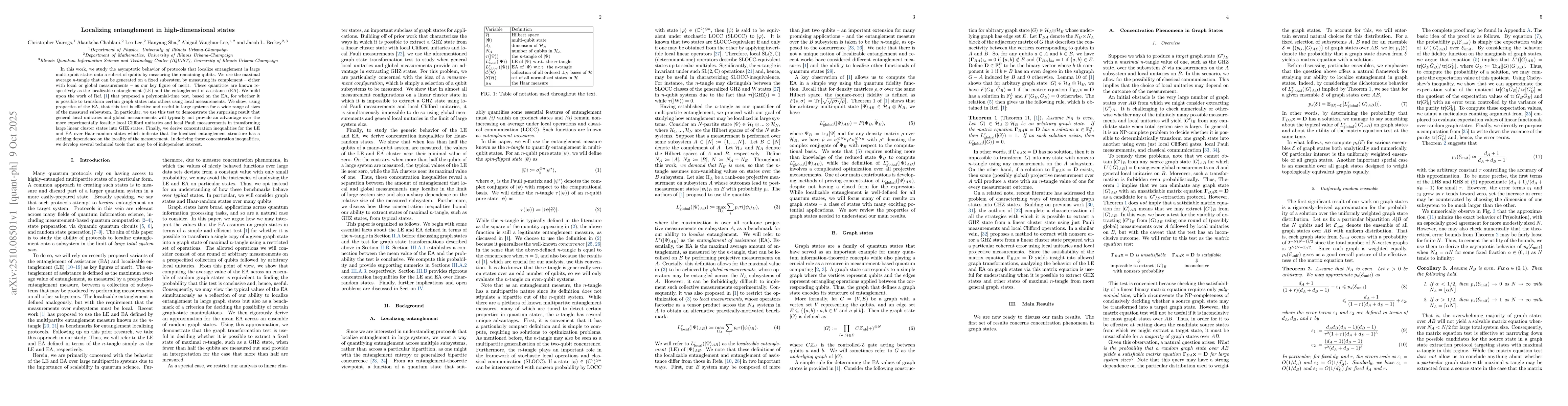Thumbnail for Localizing entanglement in high-dimensional states
