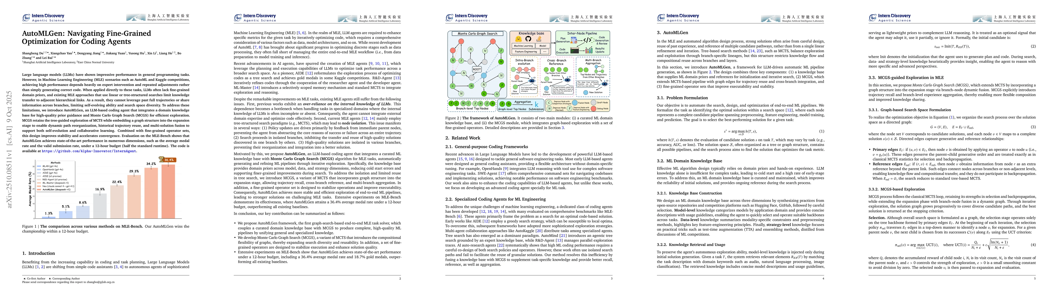 Thumbnail for AutoMLGen: Navigating Fine-Grained Optimization for Coding Agents