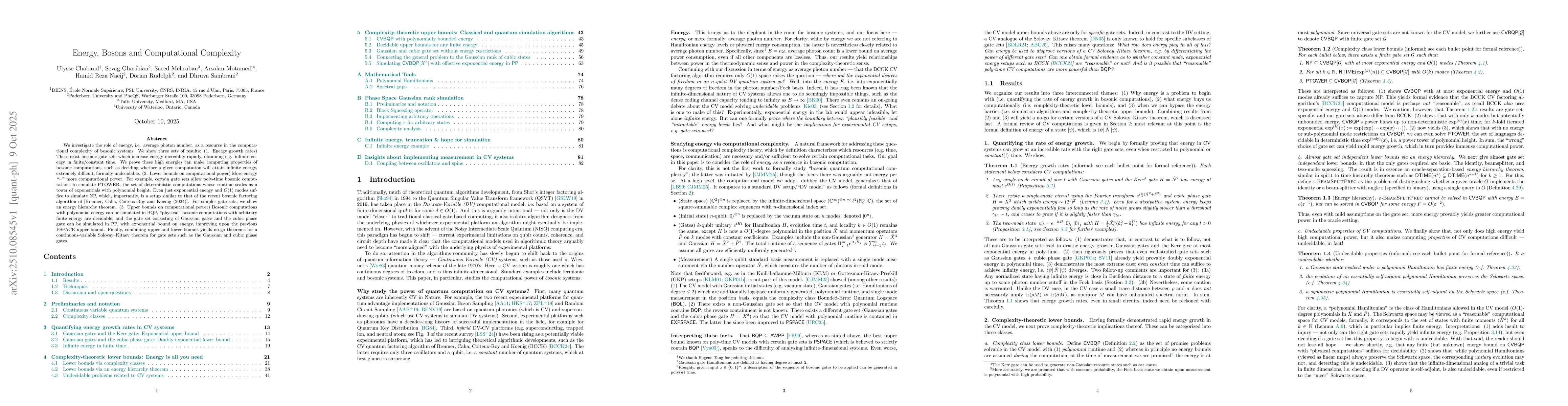 Thumbnail for Energy, Bosons and Computational Complexity