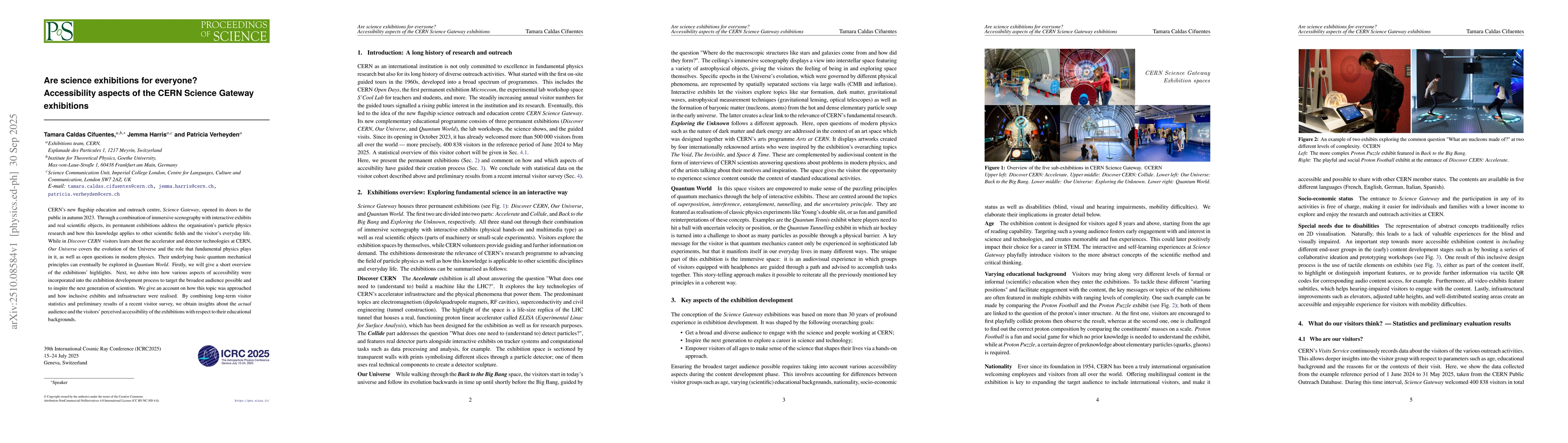 Thumbnail for Are science exhibitions for everyone? Accessibility aspects of the CERN
  Science Gateway exhibitions