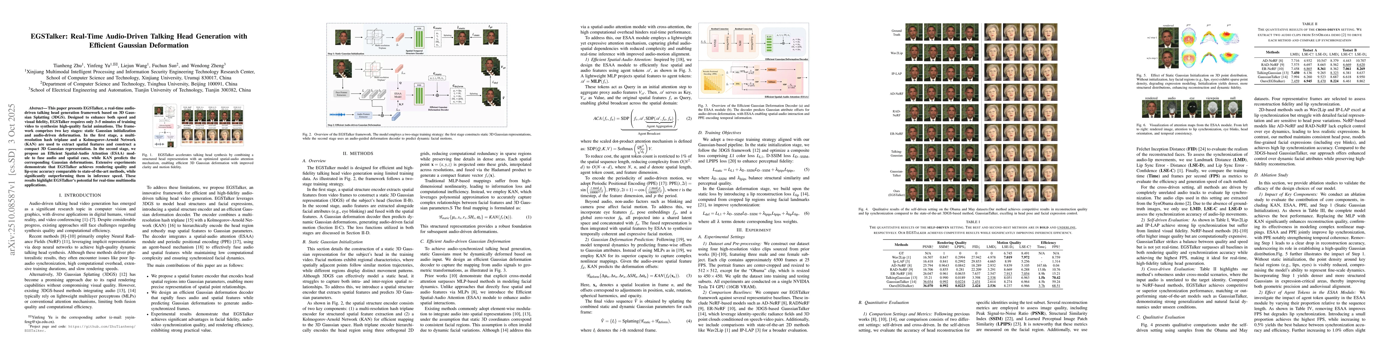 Thumbnail for EGSTalker: Real-Time Audio-Driven Talking Head Generation with Efficient
  Gaussian Deformation