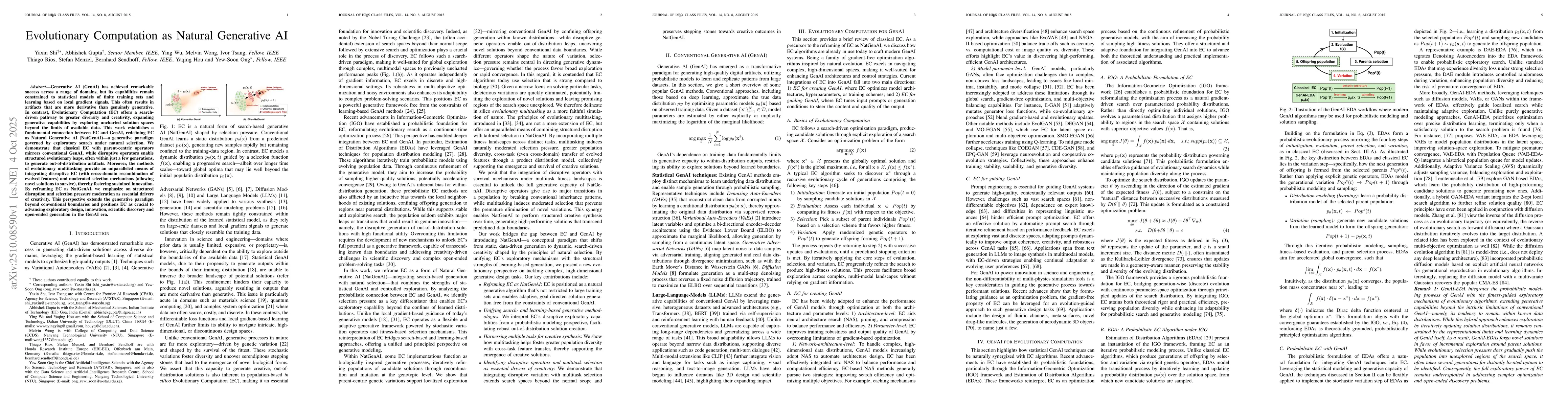 Thumbnail for Evolutionary Computation as Natural Generative AI
