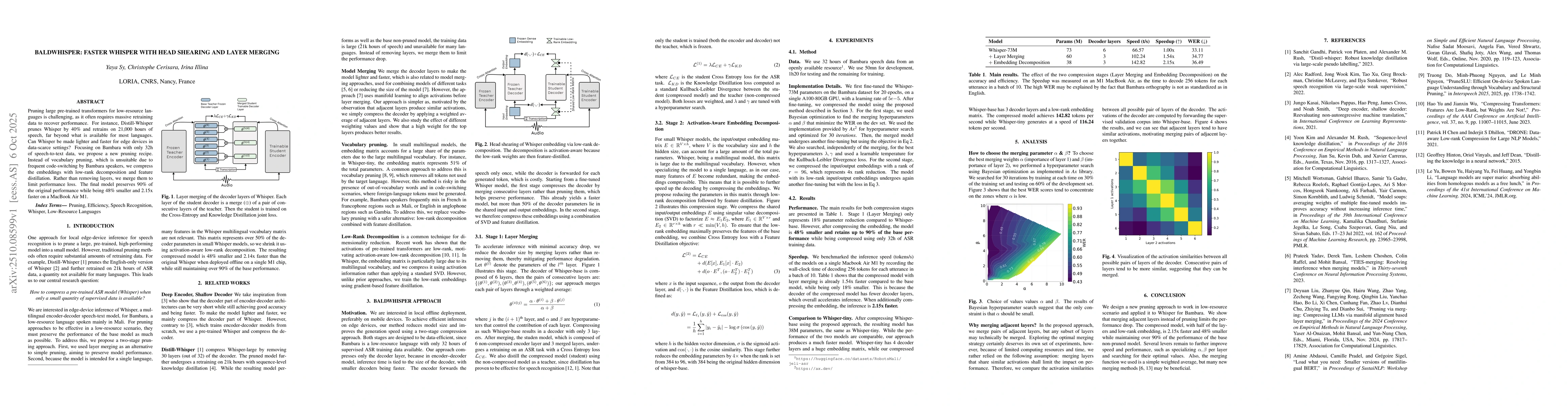 Thumbnail for BaldWhisper: Faster Whisper with Head Shearing and Layer Merging