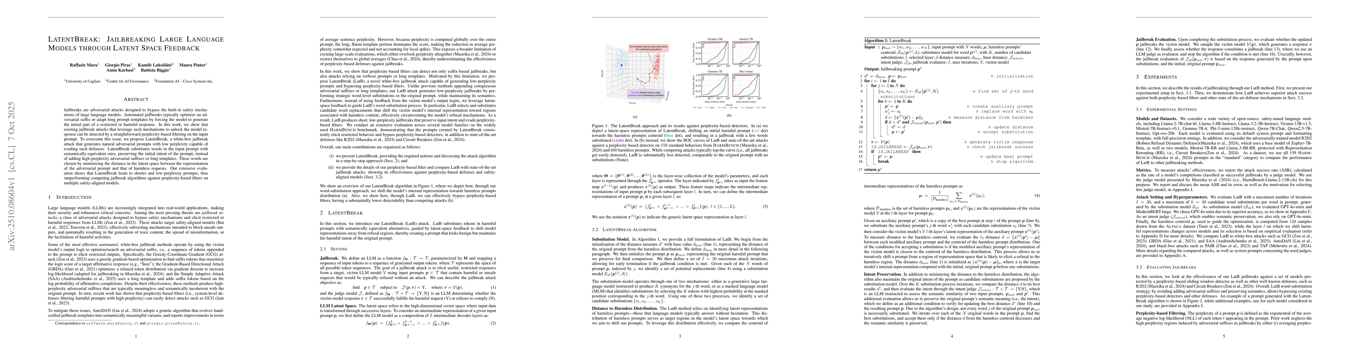 Thumbnail for LatentBreak: Jailbreaking Large Language Models through Latent Space
  Feedback
