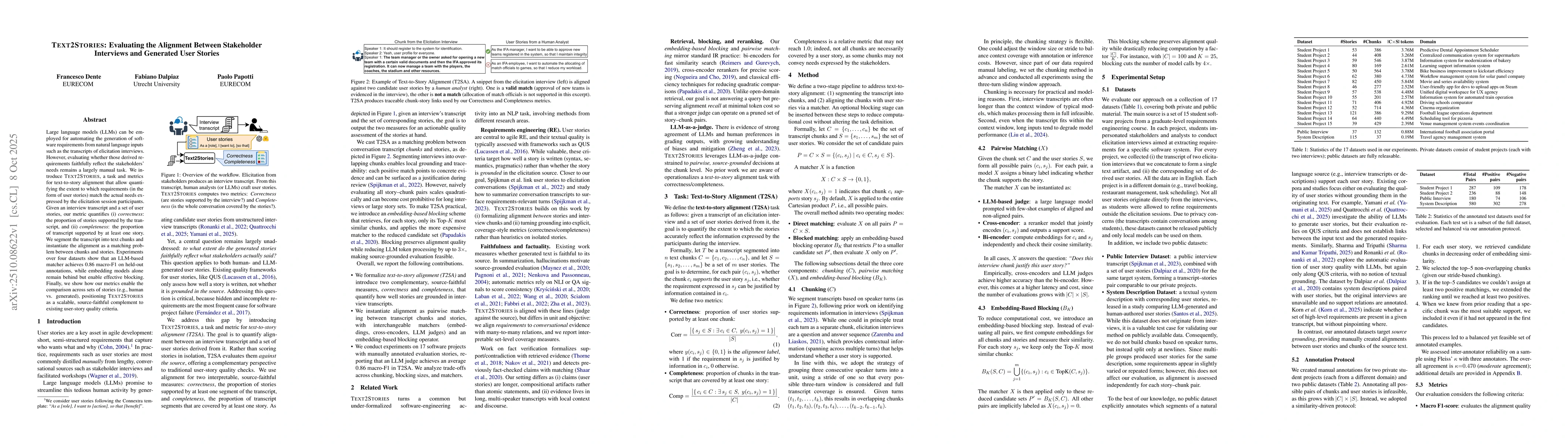 Thumbnail for Text2Stories: Evaluating the Alignment Between Stakeholder Interviews
  and Generated User Stories