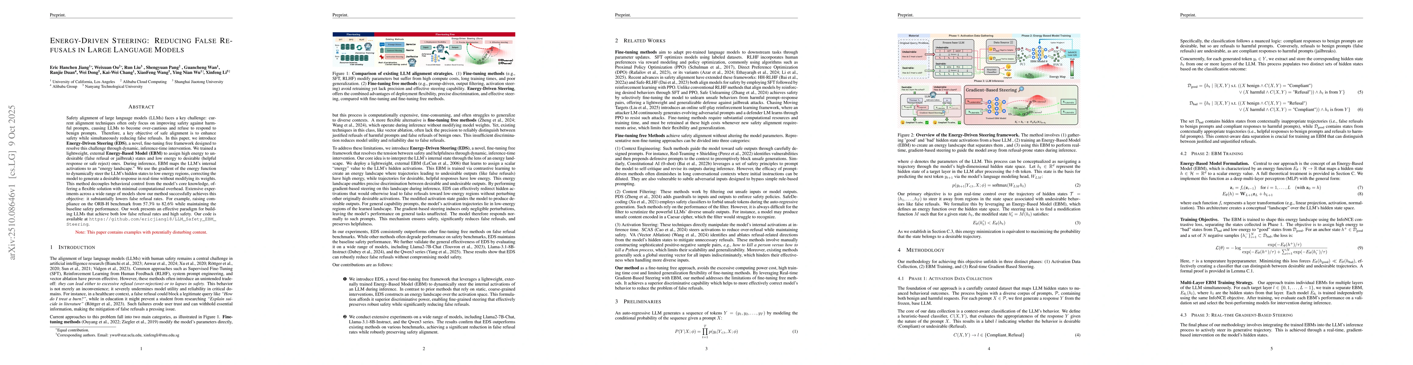Thumbnail for Energy-Driven Steering: Reducing False Refusals in Large Language Models