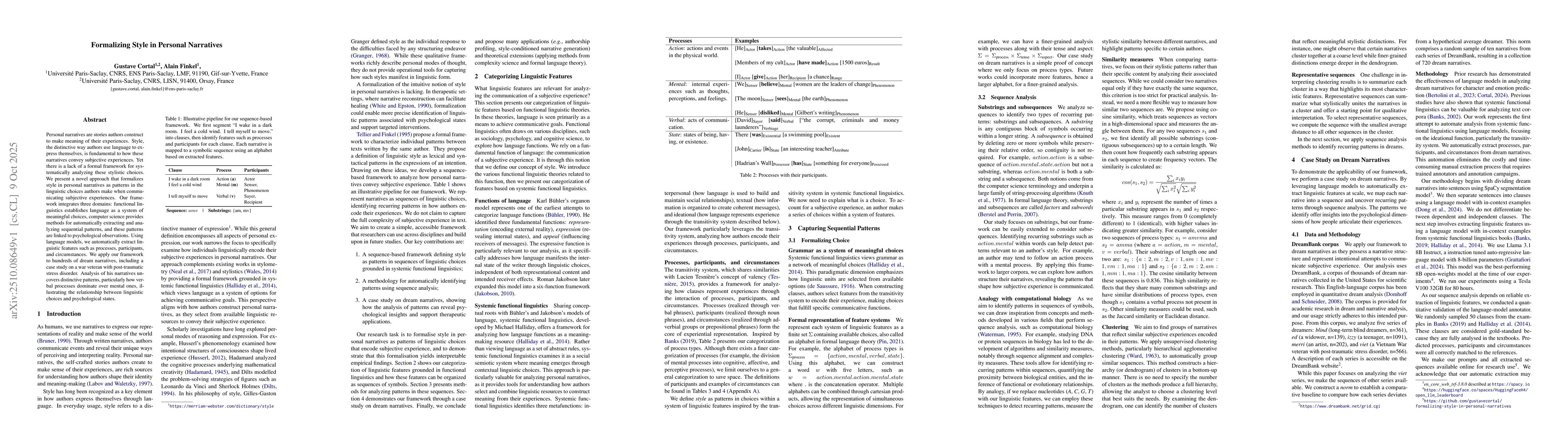 Thumbnail for Formalizing Style in Personal Narratives