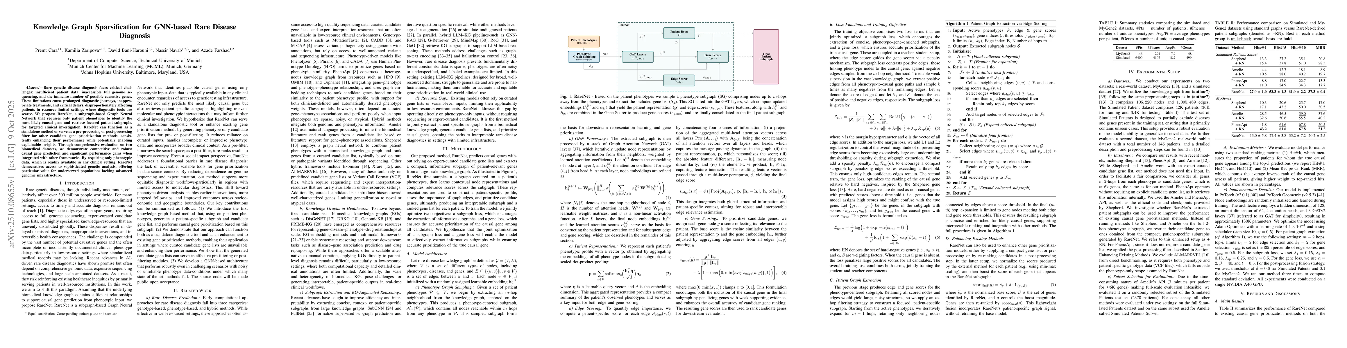 Thumbnail for Knowledge Graph Sparsification for GNN-based Rare Disease Diagnosis