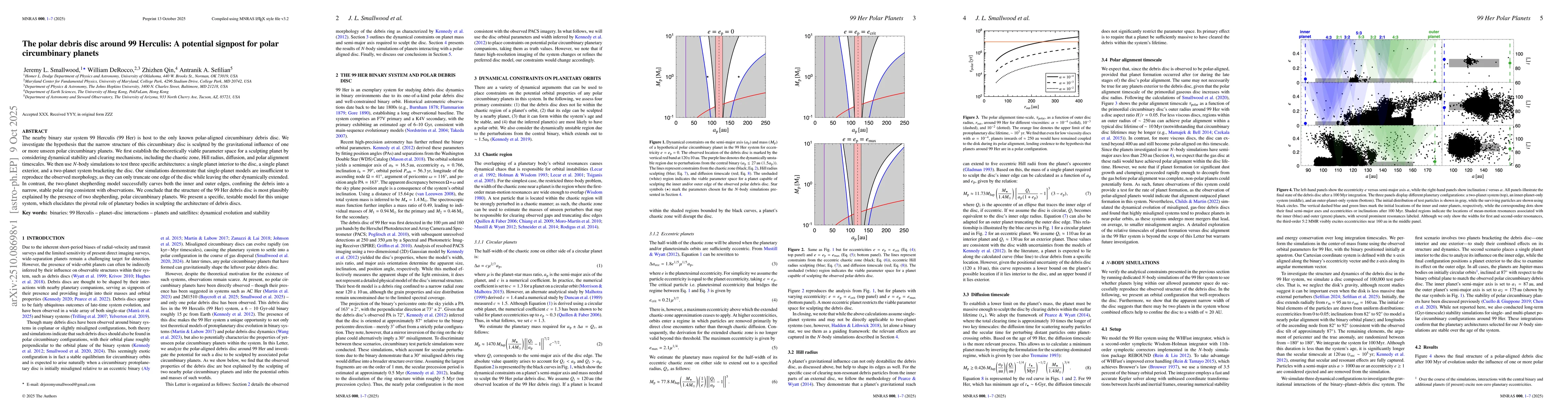 Thumbnail for The polar debris disc around 99 Herculis: A potential signpost for polar
  circumbinary planets