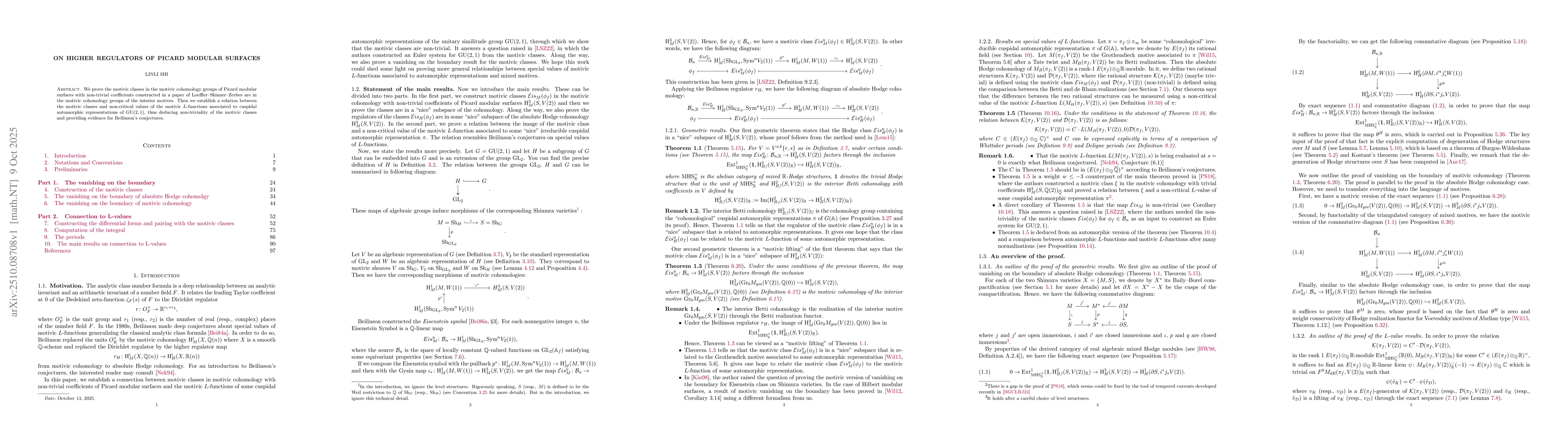 Thumbnail for On higher regulators of Picard modular surfaces