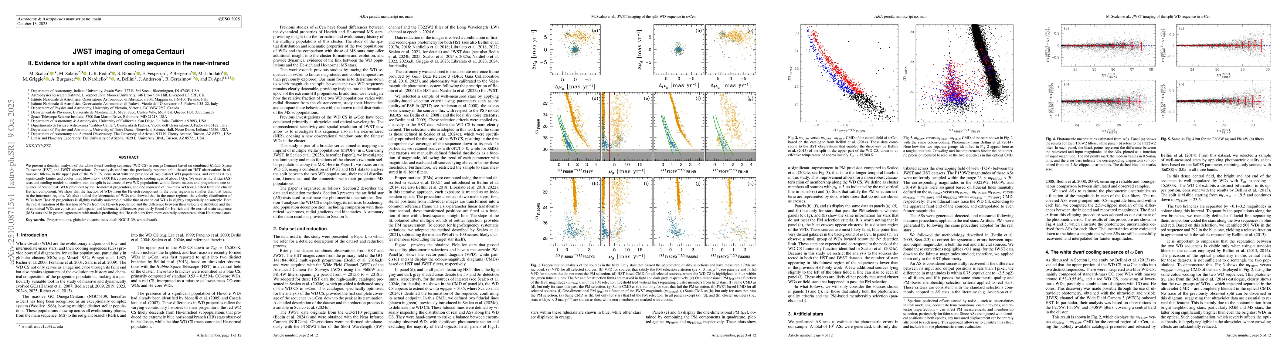Thumbnail for JWST imaging of omega Centauri: II. Evidence for a split white dwarf
  cooling sequence in the near-infrared