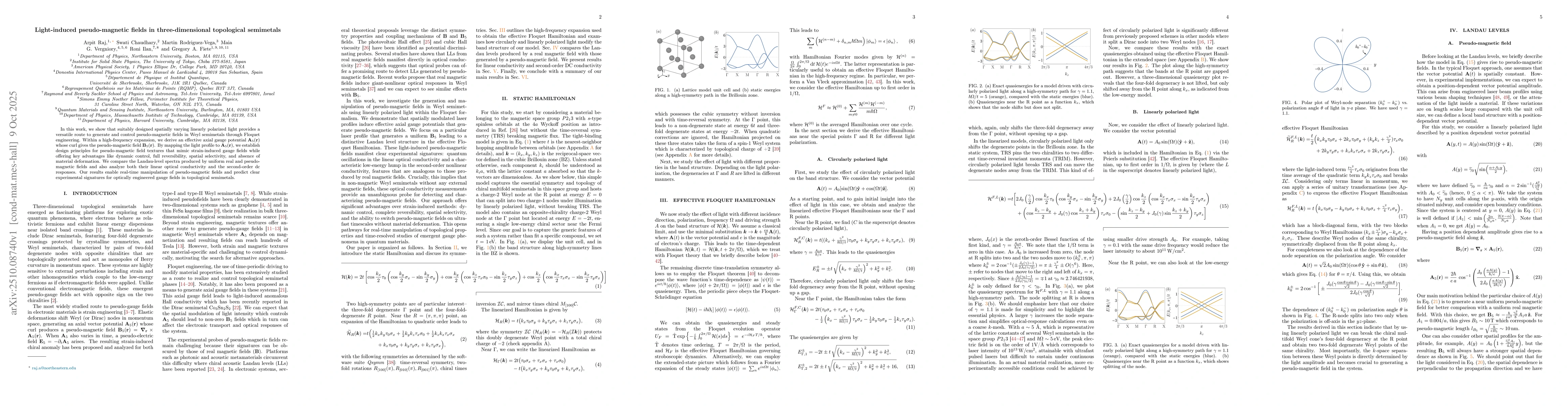 Thumbnail for Light-induced pseudo-magnetic fields in three-dimensional topological
  semimetals