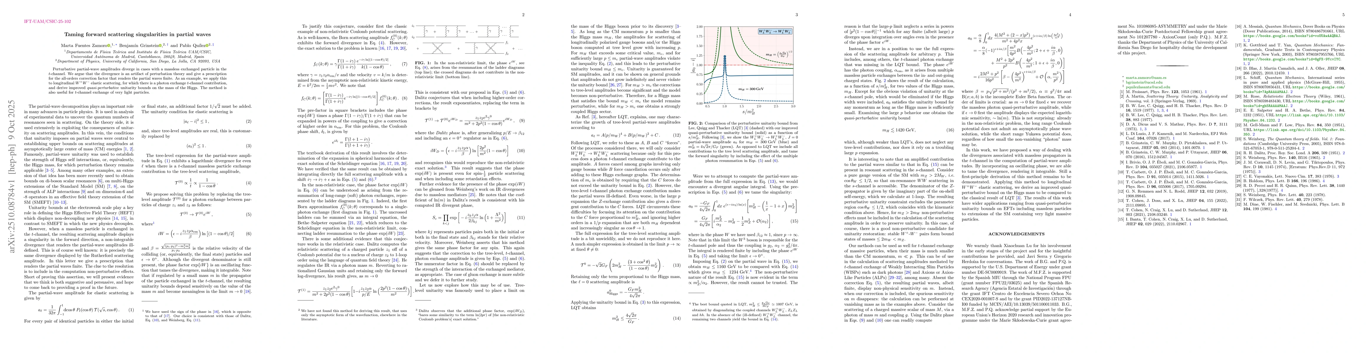 Thumbnail for Taming forward scattering singularities in partial waves