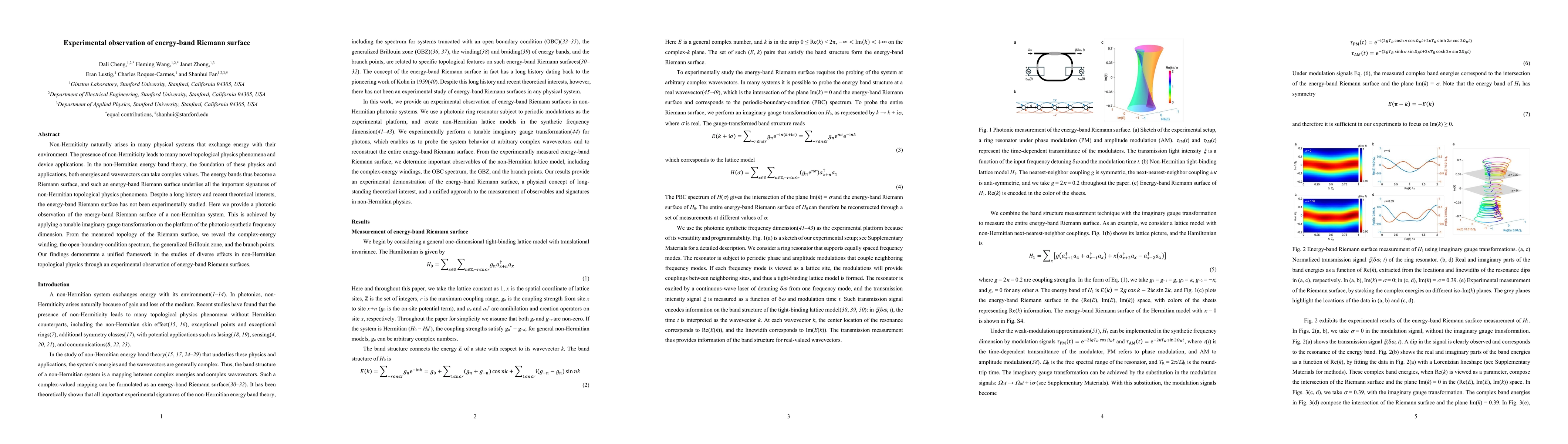Thumbnail for Experimental observation of energy-band Riemann surface