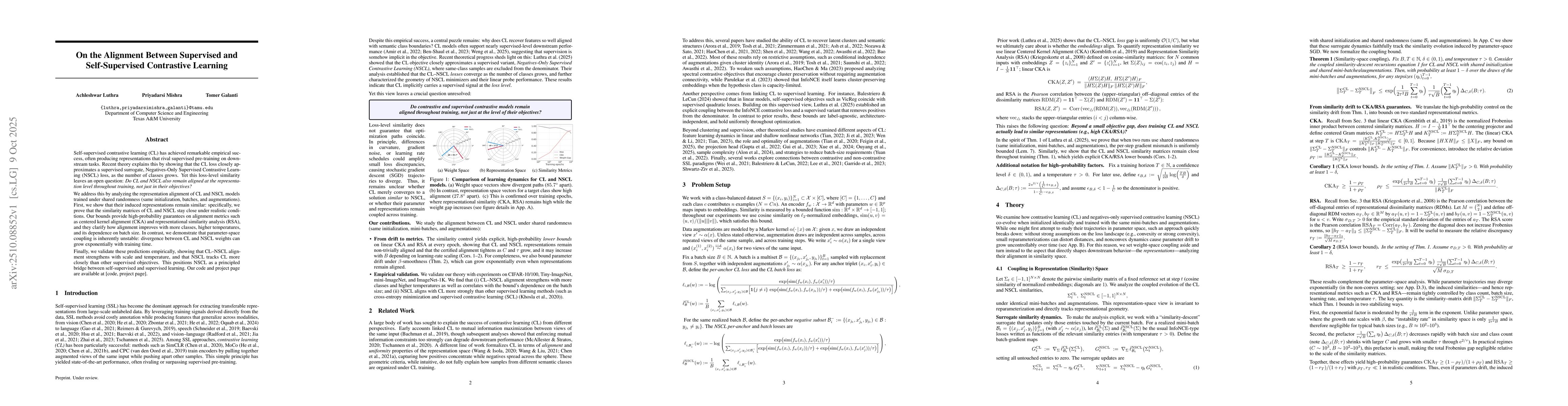 Thumbnail for On the Alignment Between Supervised and Self-Supervised Contrastive
  Learning