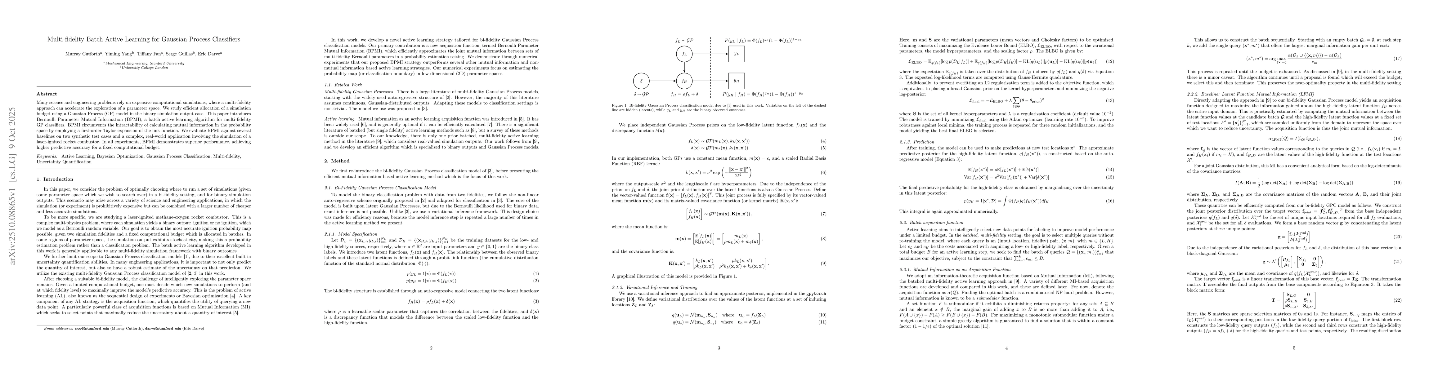 Thumbnail for Multi-fidelity Batch Active Learning for Gaussian Process Classifiers