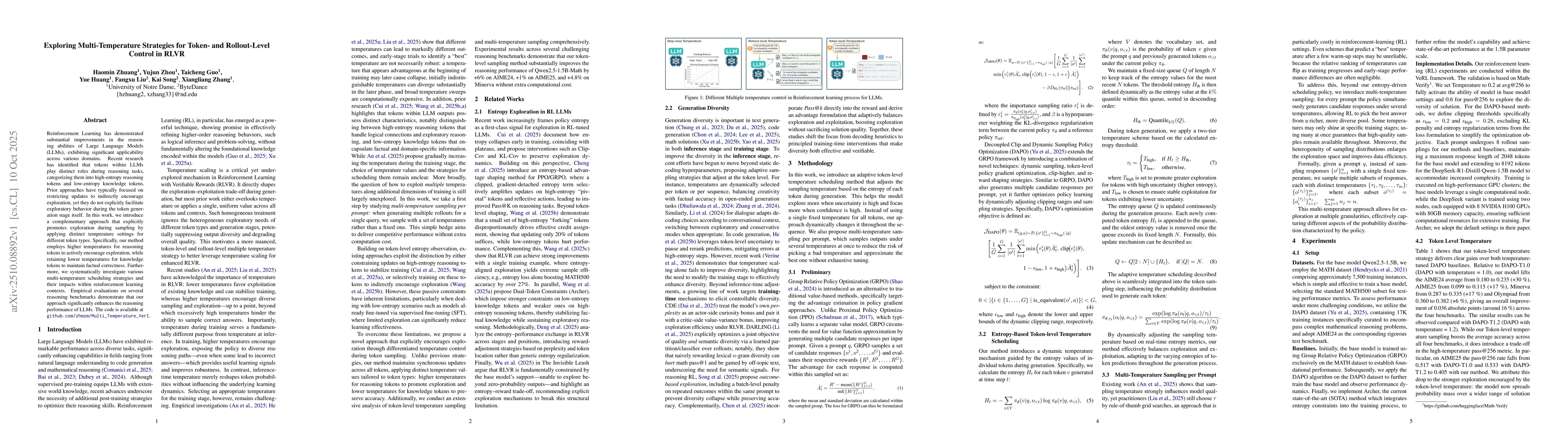 Thumbnail for Exploring Multi-Temperature Strategies for Token- and Rollout-Level
  Control in RLVR