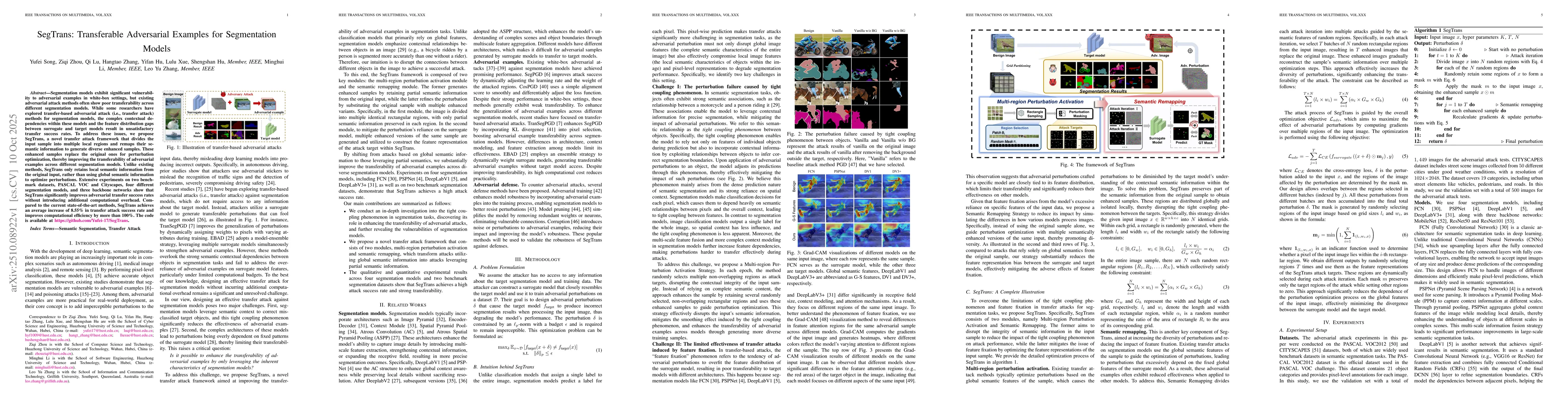 Thumbnail for SegTrans: Transferable Adversarial Examples for Segmentation Models