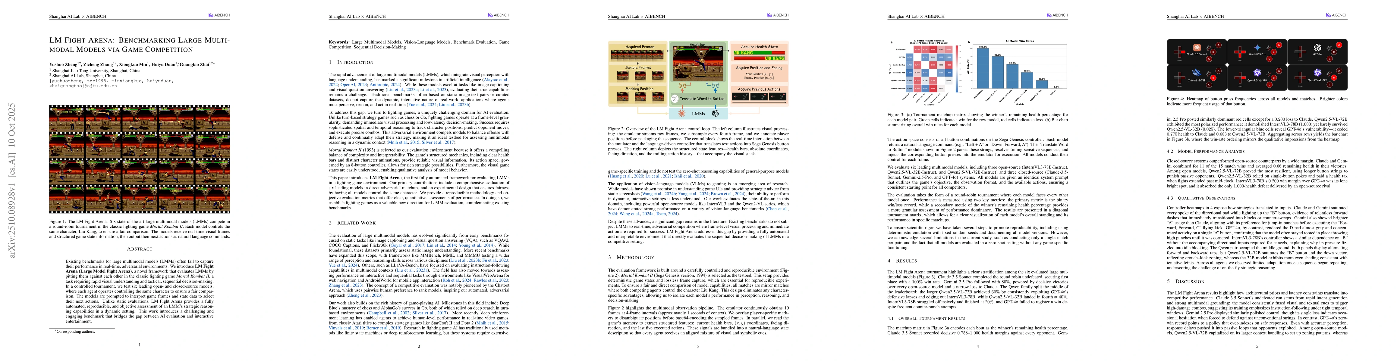 Thumbnail for LM Fight Arena: Benchmarking Large Multimodal Models via Game
  Competition