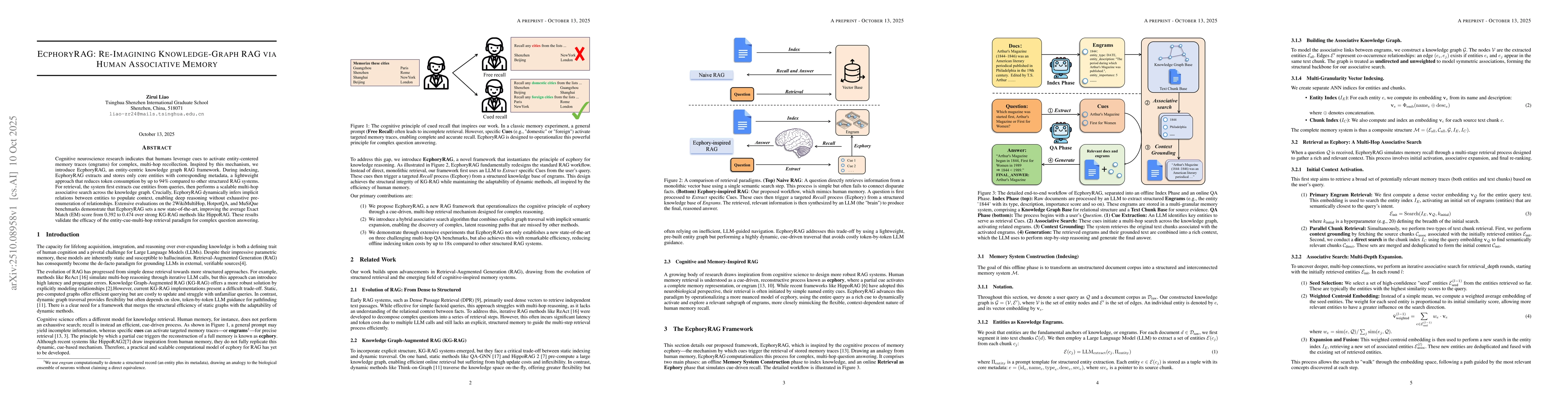 Thumbnail for EcphoryRAG: Re-Imagining Knowledge-Graph RAG via Human Associative
  Memory