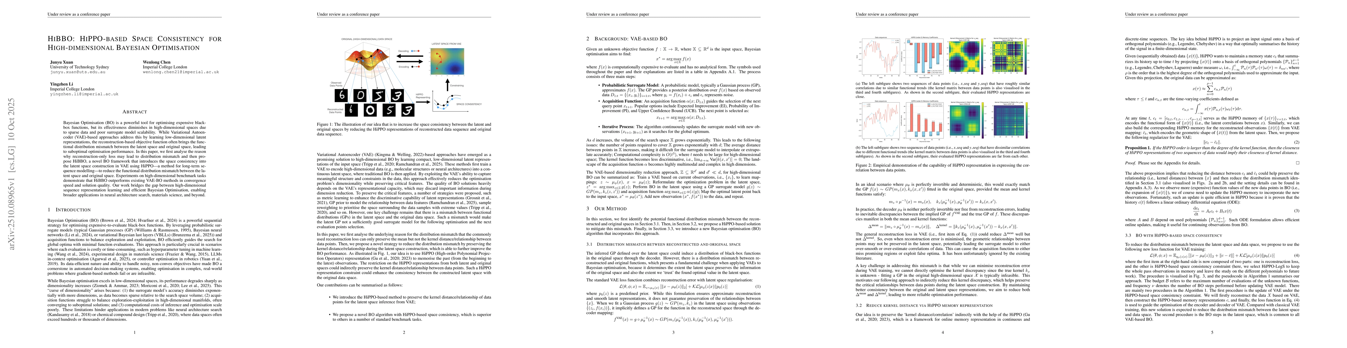 Thumbnail for HiBBO: HiPPO-based Space Consistency for High-dimensional Bayesian
  Optimisation