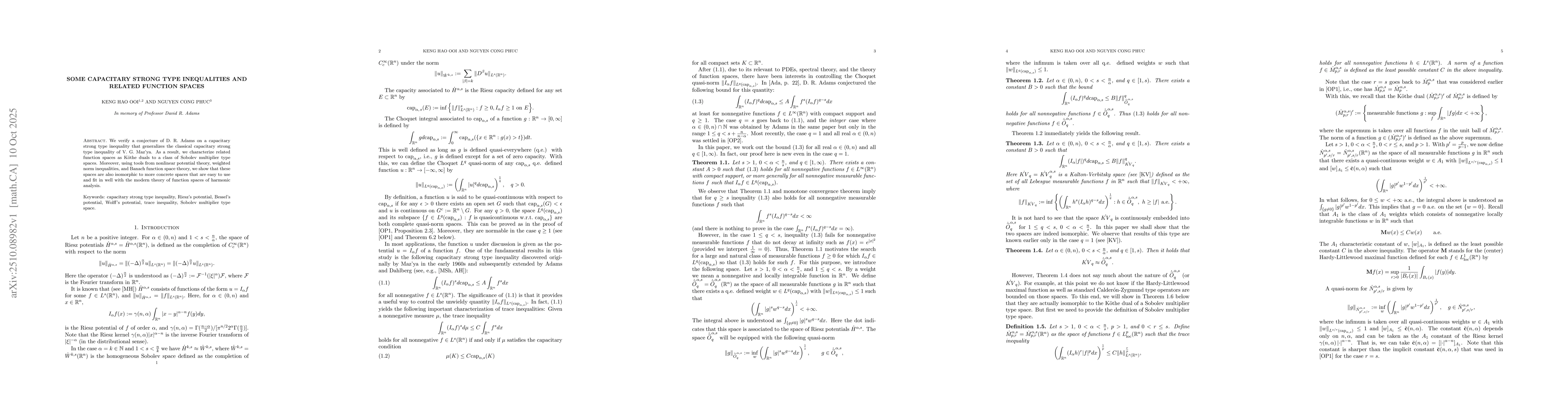 Thumbnail for Some capacitary strong type inequalities and related function spaces
