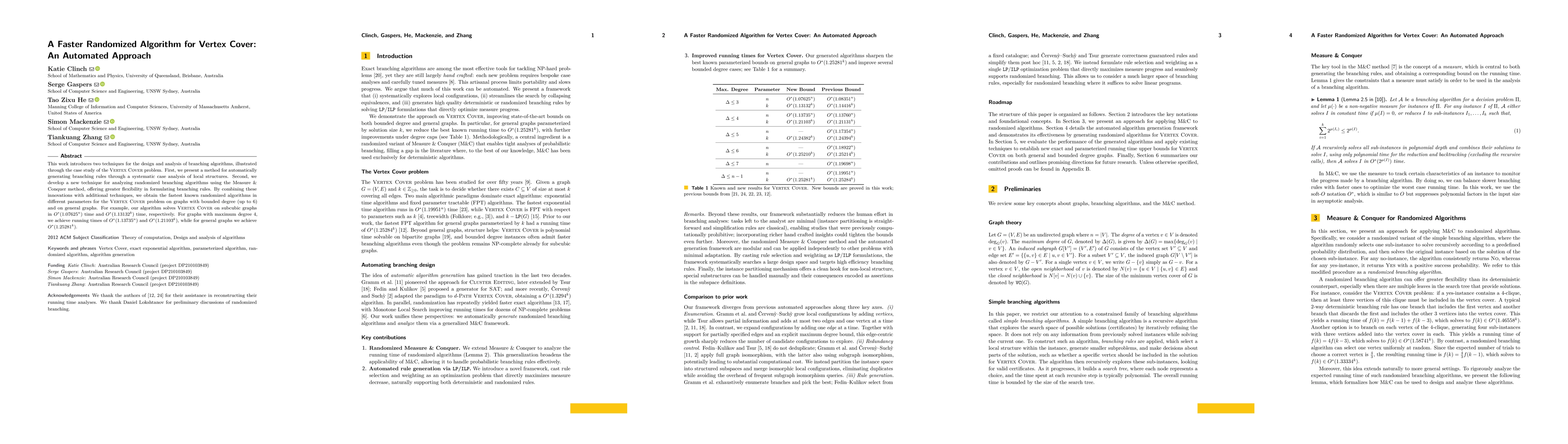 Thumbnail for A Faster Randomized Algorithm for Vertex Cover: An Automated Approach