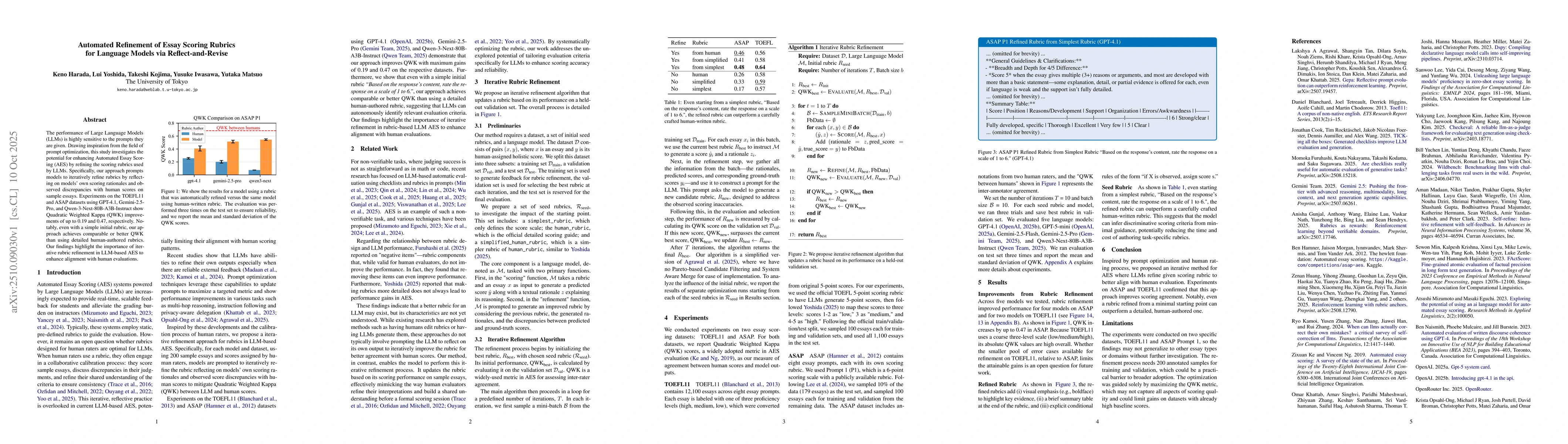 Thumbnail for Automated Refinement of Essay Scoring Rubrics for Language Models via
  Reflect-and-Revise