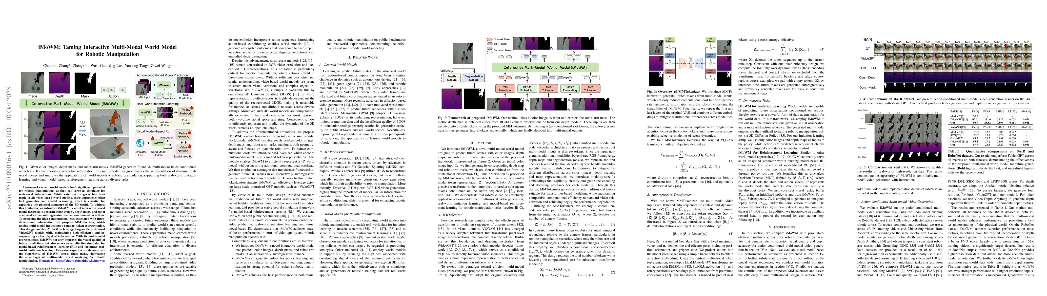 Thumbnail for iMoWM: Taming Interactive Multi-Modal World Model for Robotic
  Manipulation