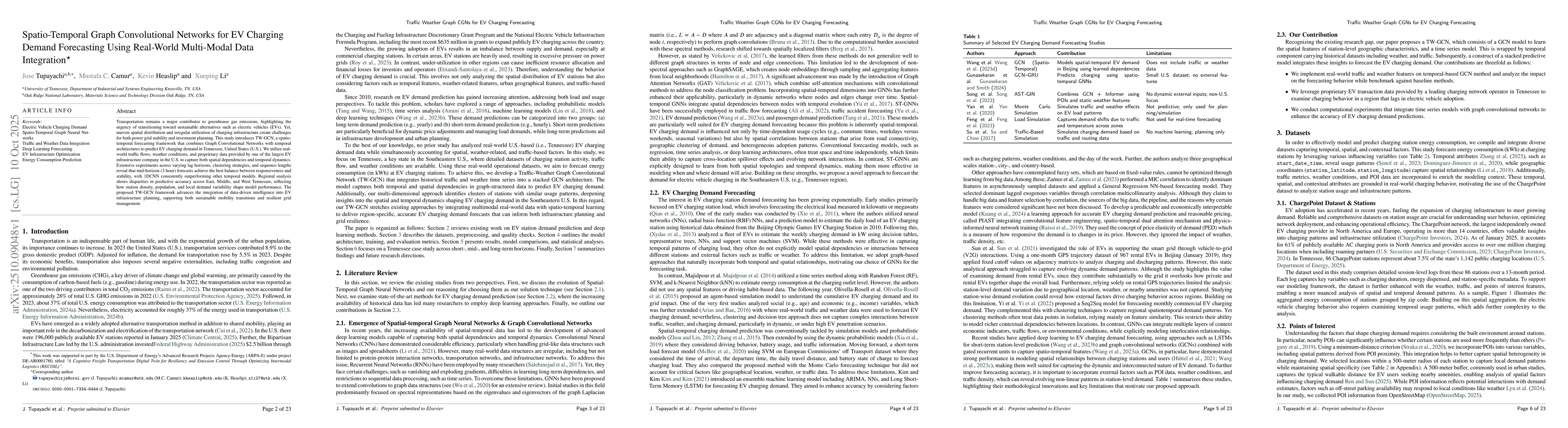 Thumbnail for Spatio-Temporal Graph Convolutional Networks for EV Charging Demand
  Forecasting Using Real-World Multi-Modal Data Integration